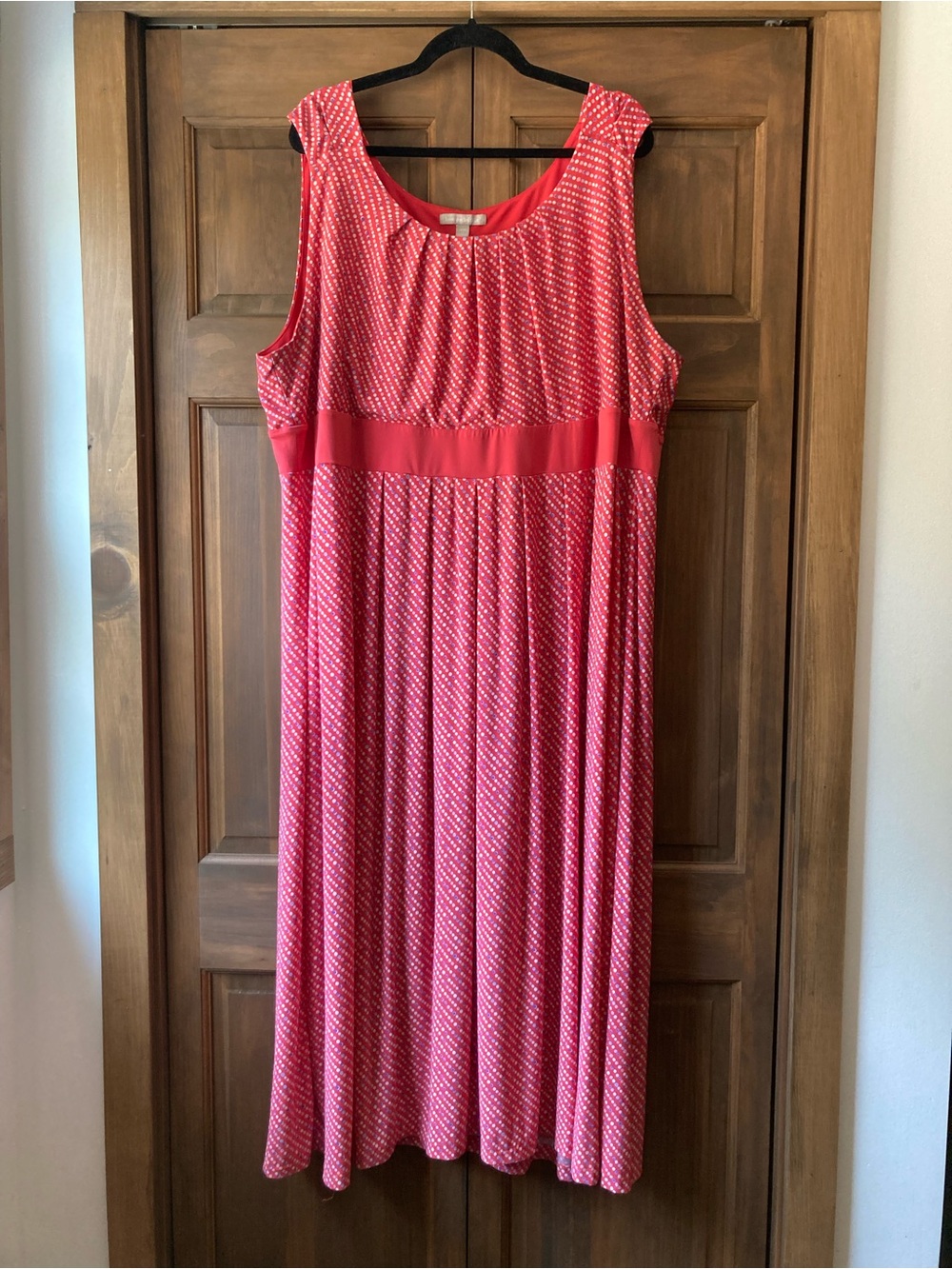 Woman Within Pink & Dotted Dress 2X (26/28)